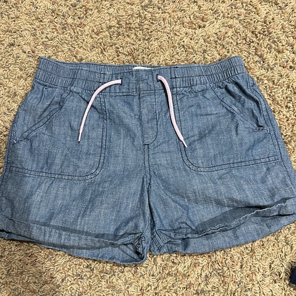 Lot of 5 pairs of Girls sz Xl 14 shorts khaki chambray coral navy aqua - Picture 6 of 8